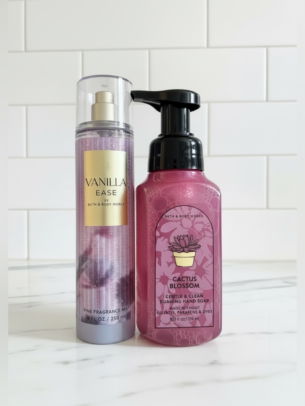 Bath & Body Works Bundle Vanilla Ease & Cactus Bloom